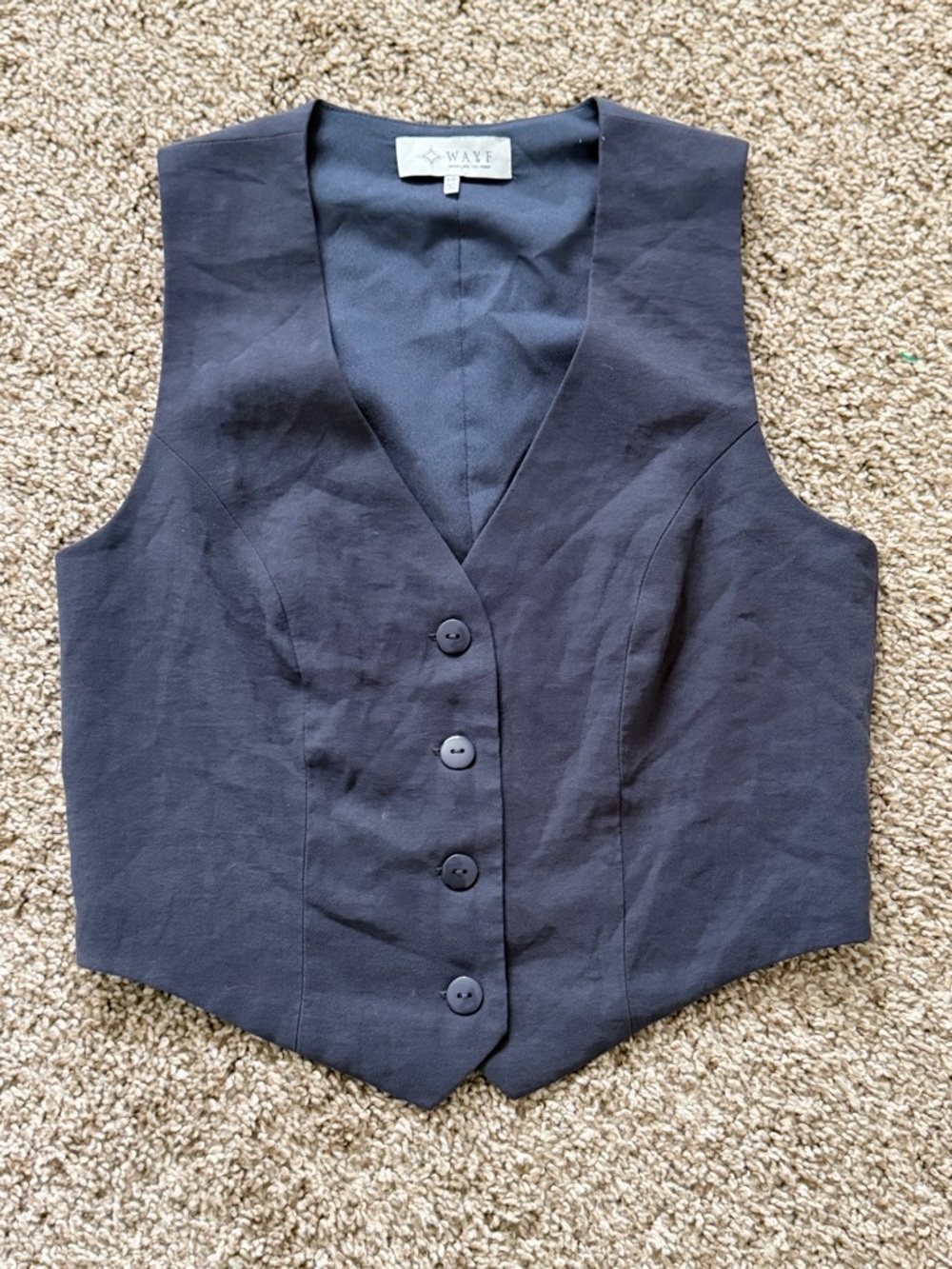 Wayf Charcoal Gray Tailored Vest